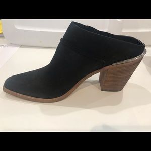black suede mules size 8.5
